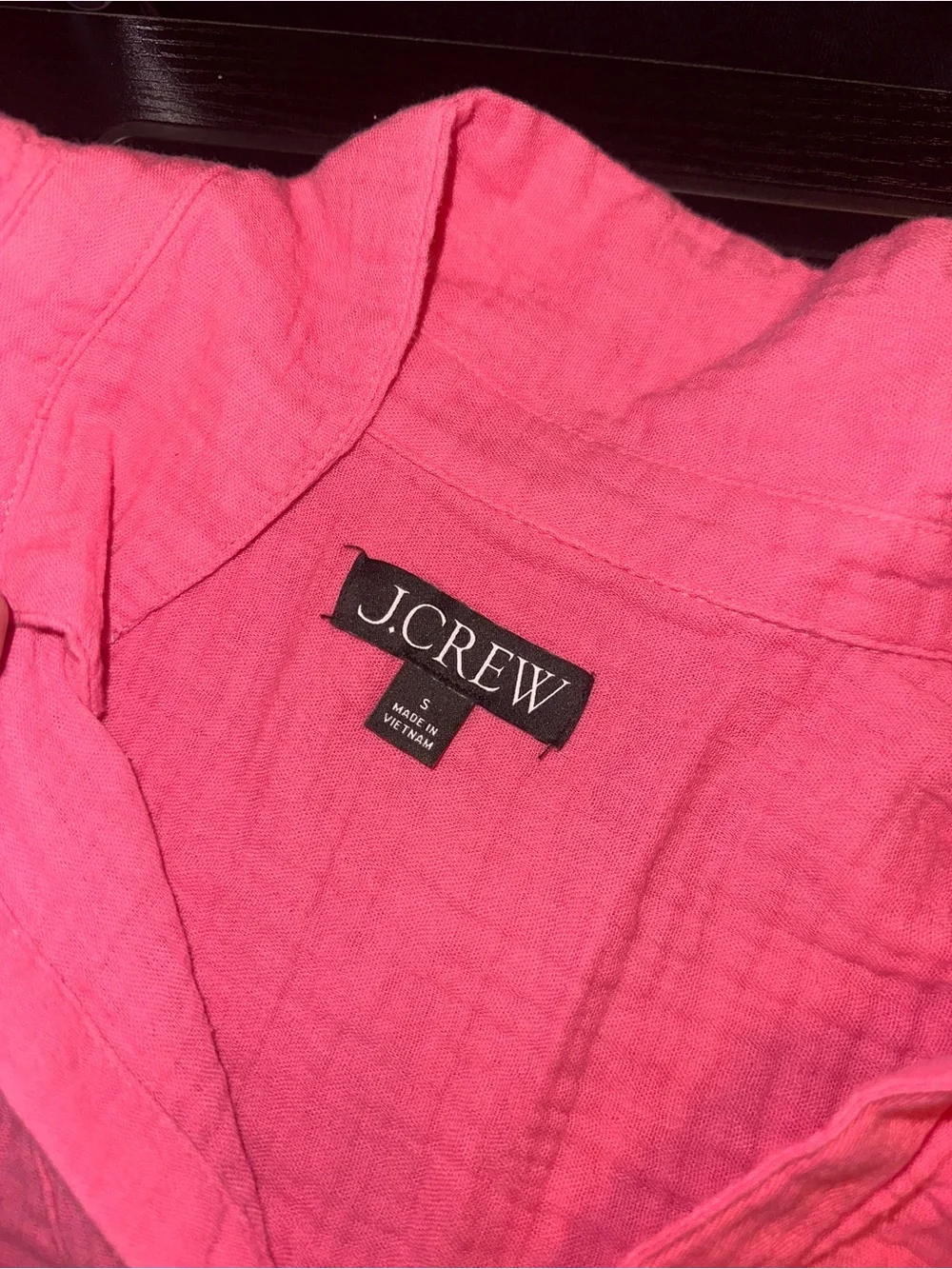 J Crew Size Small Oversized Relaxed Pink Women's VNeck Dress